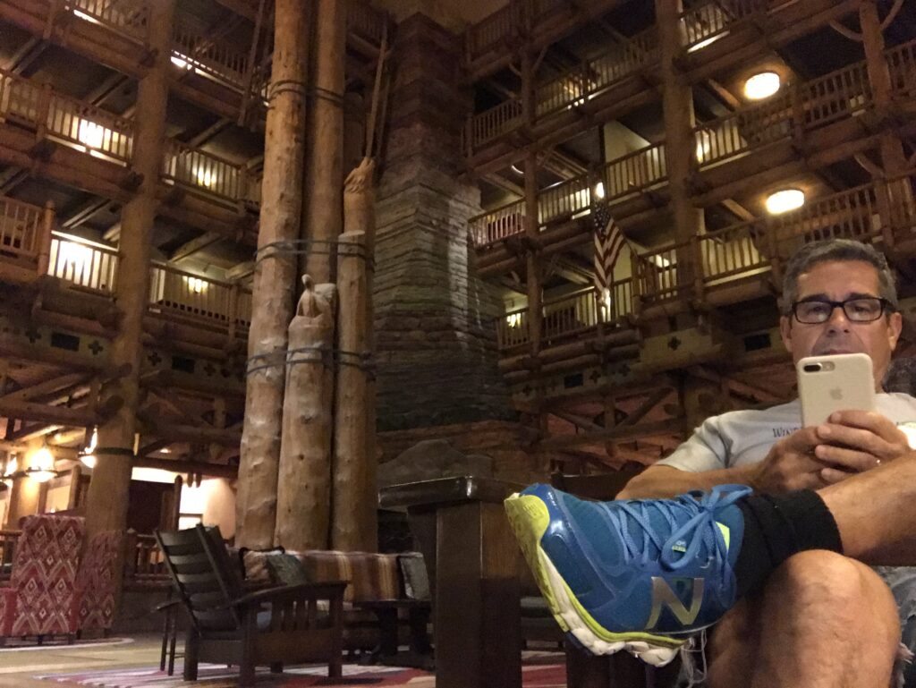 Disney author Jeff Noel writing at wilderness Lodge