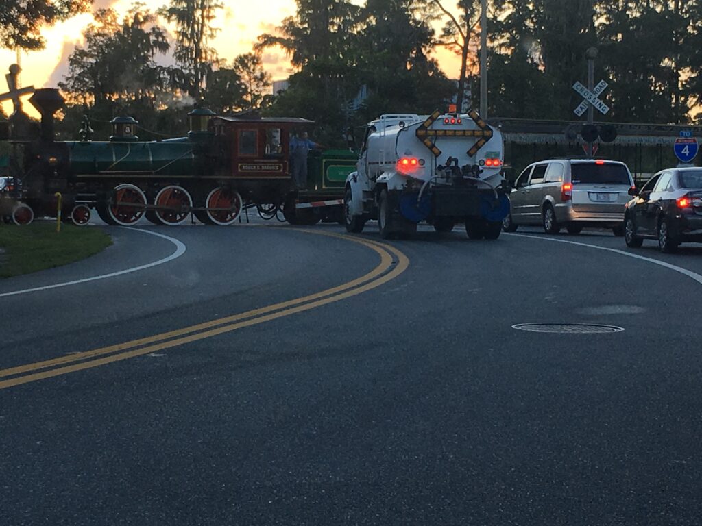 Walt Disney World Train crossing road