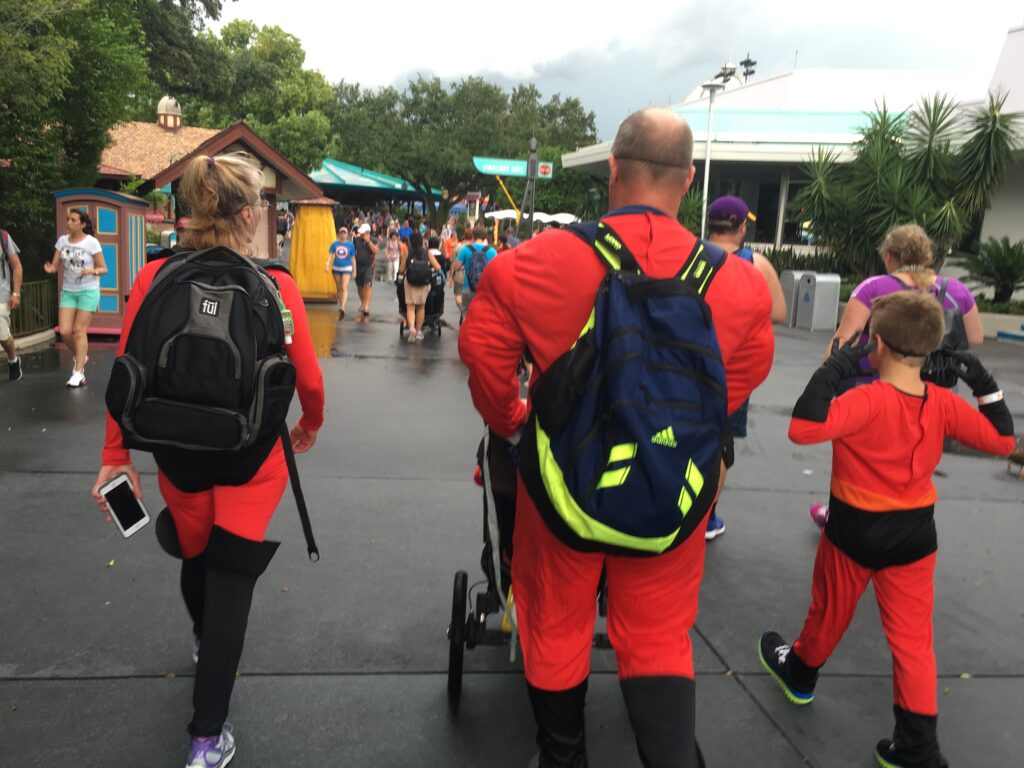 Guests dressed as The Incredibles