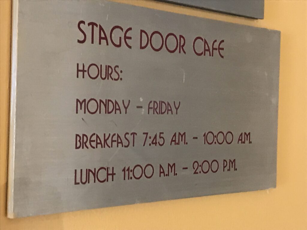 Disney University cafeteria sign